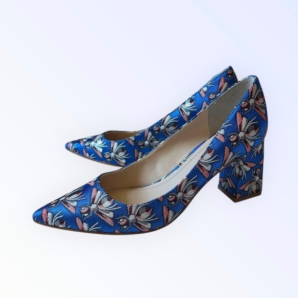 Marc Fisher Zala Pumps Brocade Tapestry Floral 6.5M - Picture 2 of 10